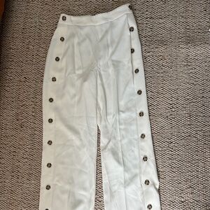 Express Wide Leg Editor Pant, OR with button detailing